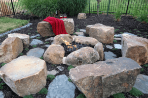 Backyard Fire Pit Landscape Design Kansas City